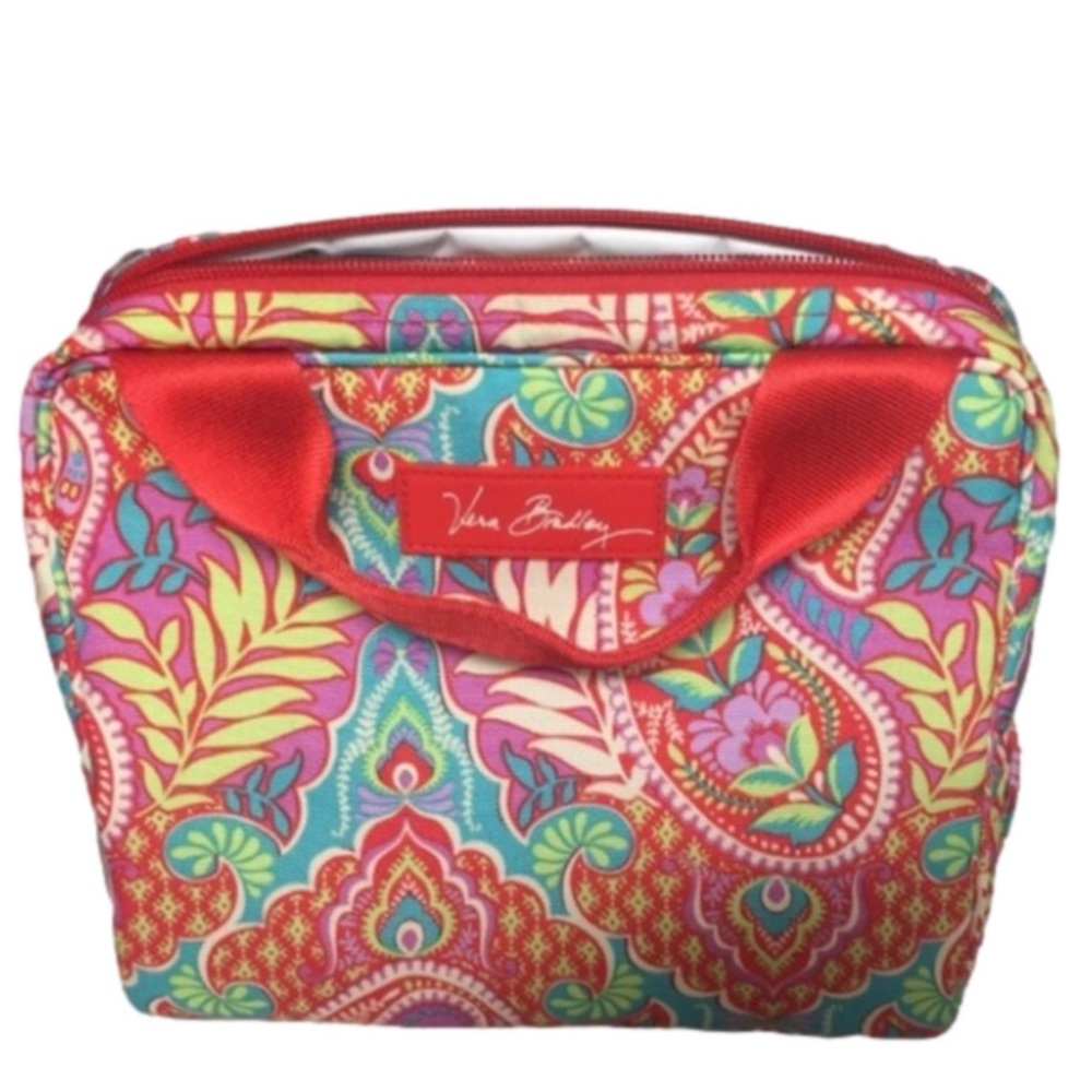 EUC  Vera Bradley Lunch Box pattern - paisley in paradise pink, orange,